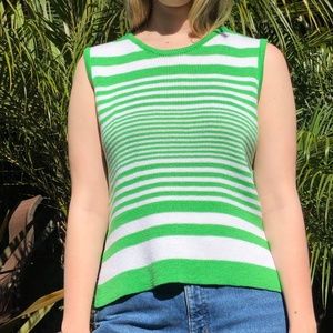 Designer Zang Toi House Stripe Knit Tank Top